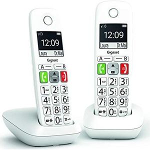Gigaset E290 Duo - Draadloze Telefoon - Wit - 2 Handsets met Groot Display