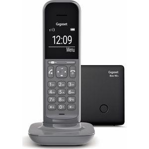Gigaset CL390A, draadloze telefoon met antwoordapparaat, 2 akoestische profielen, extra groot display in keuzemodus en telefoonmenu, bescherming tegen ongewenste oproepen, satelliet grijs