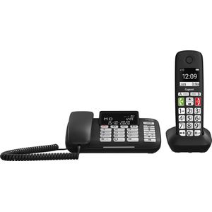 GIGASET DL780 Plus Draadloze DECT Telefoon - Kleur Zwart - Met 2 Toestellen