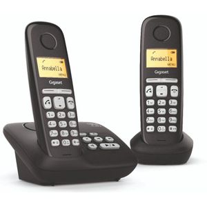 Gigaset - AL385A Duo Telefoon - Zwart - Met Antwoordapparaat