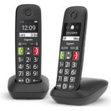 Draadloze telefoon Gigaset E290 Duo Zwart