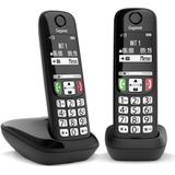 Gigaset E270 Duo DECT-telefoon Nummerherkenning Zwart