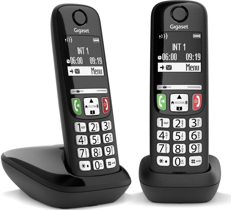 Gigaset E270 Duo DECT-telefoon Nummerherkenning Zwart