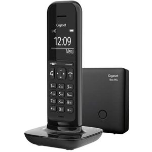Gigaset Hello - draadloze telefoon design - handsfree functie en kamerbewaking - groot scherm - adresboek tot 150 ingangen - eenvoudige navigatie, zwart