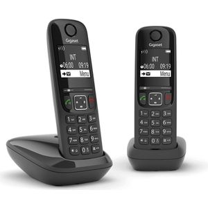 Allrounder - Huistelefoon Zwart Draadloos met Twee Handset - Handsfree Bellen