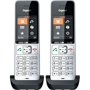 Gigaset - COMFORT 500HX Duo - Draadloze Vaste Telefoon - Zwart - Hoogwaardige Materialen
