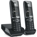 Gigaset - COMFORT 550 DUO - Huistelefoon - Zwart - Draadloos - Set met 2 handsets