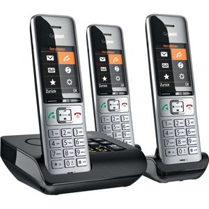 Gigaset - Comfort 500a - Draadloze Vaste Telefoon - Zwart - 3 Eenheden