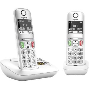 Gigaset A605A Duo - draadloze telefoons met antwoordapparaat - grafisch display - eenvoudige bediening - wit