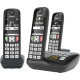 GIGASET A735A Trio - Huistelefoon - Zwart - DECT-telefoon met uitstekende audiofuncties