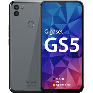 Gigaset GS5 Mobiele telefoon - Made in Germany - 48MP Camera - Lange accuduur 4500 mAh + vervangbaar - gehard glas - Draadloos laden + NFC - 128GB + 4GB RAM - Android 13 geschikt, Grijs