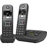 Gigaset A705A Duo - Huistelefoon Zwart - Twee Handsets Met Handsfree-Functie