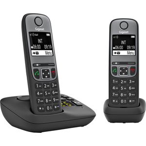 Gigaset A705A Duo - Huistelefoon Zwart - Twee Handsets Met Handsfree-Functie