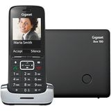 Gigaset Premium 300 Draadloze DECT-telefoon, TFT-kleurendisplay, agenda met 500 contacten, gegevenssynchronisatie via USB, kleurendisplay met spraak, zwart