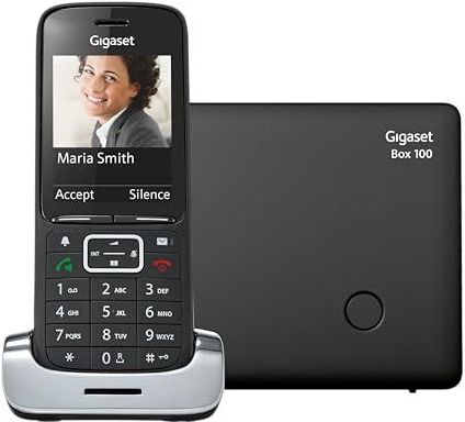 Gigaset Premium 300 draadloze DECT-telefoon, TFT-kleurendisplay, afsprakenplanner met 500 contacten, gegevenssynchronisatie via USB, kleurendisplay, zwart