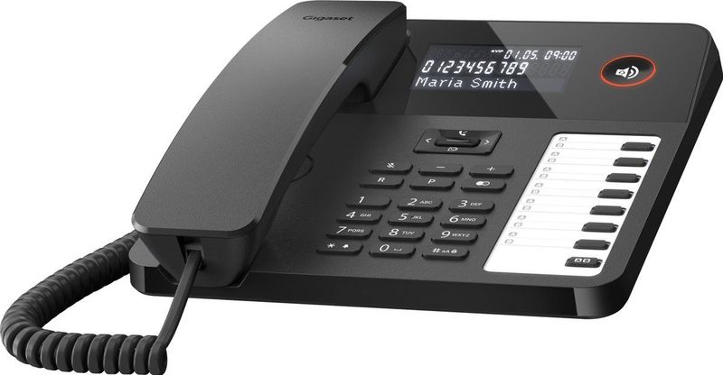 Gigaset - DESK 600 - Telefoon - Zwart - LCD-Display - Handsfree Functie
