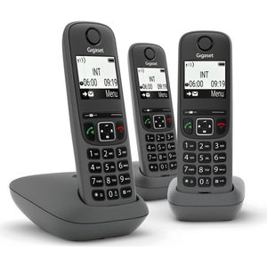 Gigaset AS490 Trio, Telefoon, Zwart