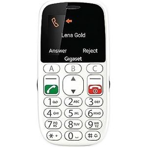 Gigaset GL390 wit GSM - mobiele telefoon voor senioren met SOS-noodoproepknop, groot 2,2 inch kleurendisplay - eenvoudige bediening grote enkele toetsen, compatibel met gehoorapparaat, compacte