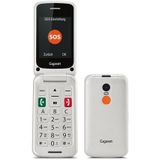 Gigaset GL590 GSM Mobiele telefoon voor senioren, met SOS-functie, eenvoudige bediening met 2,8 inch kleurendisplay en sprekende toetsen, compatibel met gehoorapparaat, klaptelefoon, Pearl White