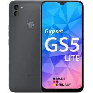 Gigaset GS5 LITE Smartphone -Made in Germany- 48MP Dual Camera - 4500mAh verwisselbare batterij tot 350 uur standby - snelladen - Octa-Core processor - 4GB RAM+64GB - Android 12, Donker Titanium Grijs