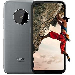 Gigaset GX6 Smartphone, gehard 5G, IP68, 6,6 inch FHD+ Corning Gorilla Glass, 6 GB RAM, intern geheugen 128 GB - 50 MP camera, NFC, snel opladen, Made in Germany, Android 12, grijs