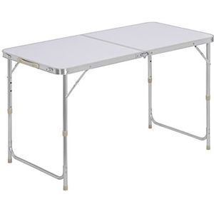 WOLTU 1 Picknicktafel inklapbaar in MDF en aluminium,campingtafel hoogte verstelbaar,Wit CPT8122sg