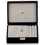 Sacher - 70028/17 - Sieradendoos - zwart - Leer - Afsluitbaar