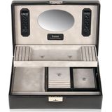 Sacher - 70028/17 - Sieradendoos - zwart - Leer - Afsluitbaar