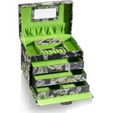 Juwelendieb - Mia XL - Sieradendoos - Groen - Handgemaakt - Afsluitbaar