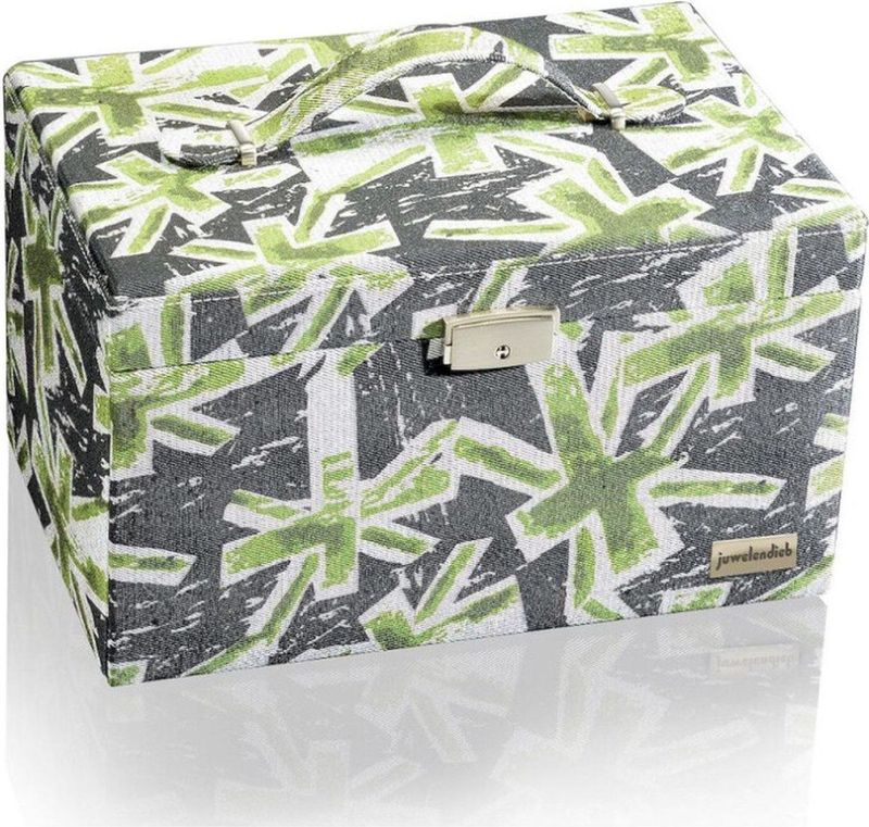 Juwelendieb - Mia XXL - Sieradendoos - Groen - Handgemaakt - Afsluitbaar