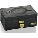 Juwelendieb - Amelie XL - Sieradendoos - Zwart - Handgemaakt - Afsluitbaar