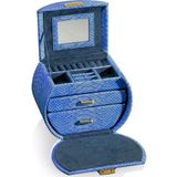 Juwelendieb - 70003/17 - Sieradendoos - Blauw - Afsluitbaar