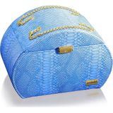 Juwelendieb - Lisa XXL - Sieradendoos - Blauw - Afsluitbaar - 18,5 x 32 x 23 cm