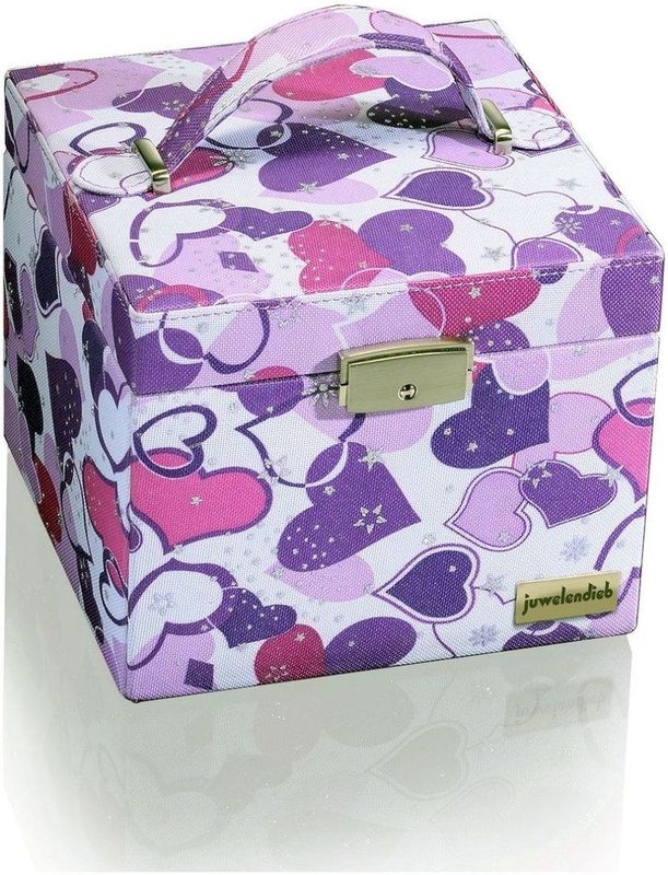 Juwelendieb - Lotta L - Sieradendoos - Fijn Synthetisch - Afsluitbaar - 17,5 x 15 cm