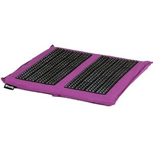 Bodhi Vital Spiky Acupressuurmat, kleine ontspanningsmat voor de voeten, voorkomt pijn, stimulatie van de voetreflexzones, bevordert de doorbloeding, naaldkussen, aubergine