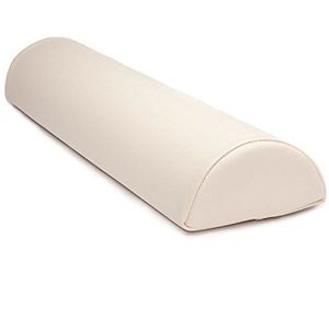 WellTouch Opbergrol halfrond | Knierrol voor massagestoelen | steunkussen voor massage en therapie | Kniehalve rol in maat S: 65 x 15 x 7,5 cm (beige)
