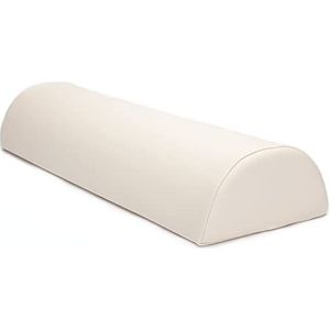 WellTouch Opbergrol halfrond | Knierrol voor massagestoelen | steunkussen voor massage en therapie | Kniehalve rol in maat M: 65 x 22 x 11 cm (beige)