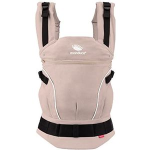 manduca First Baby Carrier - Verstelbare en veelzijdige draagzak (3,5-20 kg) - Draagzak voor, achter en heupen, beige