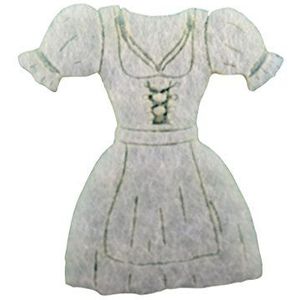 Petra's Knutsel-News strooidecoratie 30 x Dirndl 40 mm, vilt/crème, 4 cm