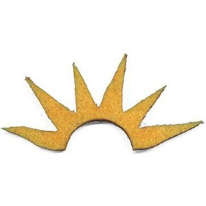 Petra's knutsel-News A-SOF7605-08 25 x halve zon 50 mm, vilt dottergeel