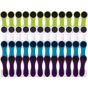 48 wasknijpers Soft Grip Soft Touch Softtouch (groen, wit, blauw, paars, antraciet)