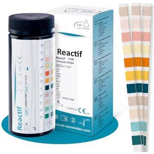Reactif - Urinetest - 11 Parameters - 25 Teststrips - Sneltest met Kleurenschaal