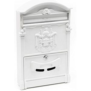 Brievenbus - Antiek Design - Wit - Wandbrievenbus - Afsluitbaar