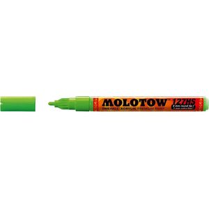 Molotow ONE4ALL 2mm Acryl Marker - Fluoriserend Groen - Geschikt voor vele oppervlaktes zoals canvas, hout, steen, keramiek, plastic, glas, papier, leer...