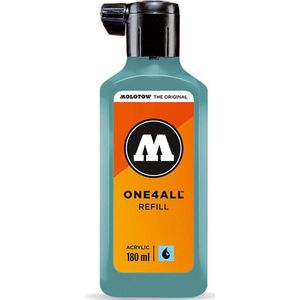 Molotow ONE4ALL™ - 180ml Lagune blauwe pastel navul Inkt op acrylbasis