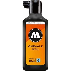 Molotow ONE4ALL Acrylvulling voor permanente marker, kleur 180 signaal, zwart, 180 ml