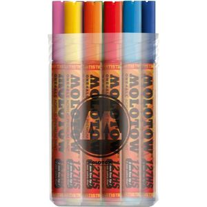 Molotow One4All - 2mm Main-Set 1 - Set met 20 kleuren Acrylmarkers - Voor meeste oppervlakte