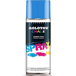MTN Blauwe Krijtverf - 400ml spuitbus krijtspray geschikt voor tijdelijke toepassingen