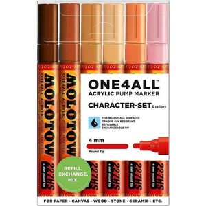 Molotow Permanentmarker One4All 227 HS nachfüllbar 4mm sortiert VE=6 S