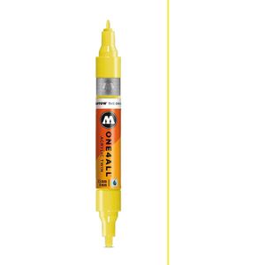 Permanentmarker One4All Acrylic Twin nachf&#252;llbar 1,5 und 4mm zinkgelb